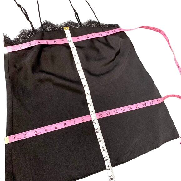 Keepsake The Label Satin Lace Trim Keyhole Back Lined Cami Camisole Black Small - Picture 9 of 9